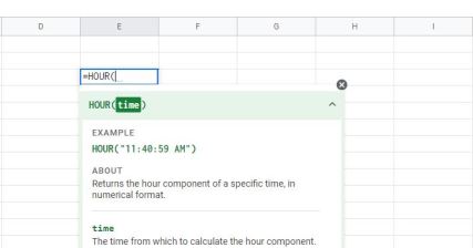 Why we use The HOUR Function in EXCEL?