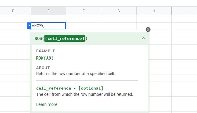 Why do we use The ROW Function in EXCEL?